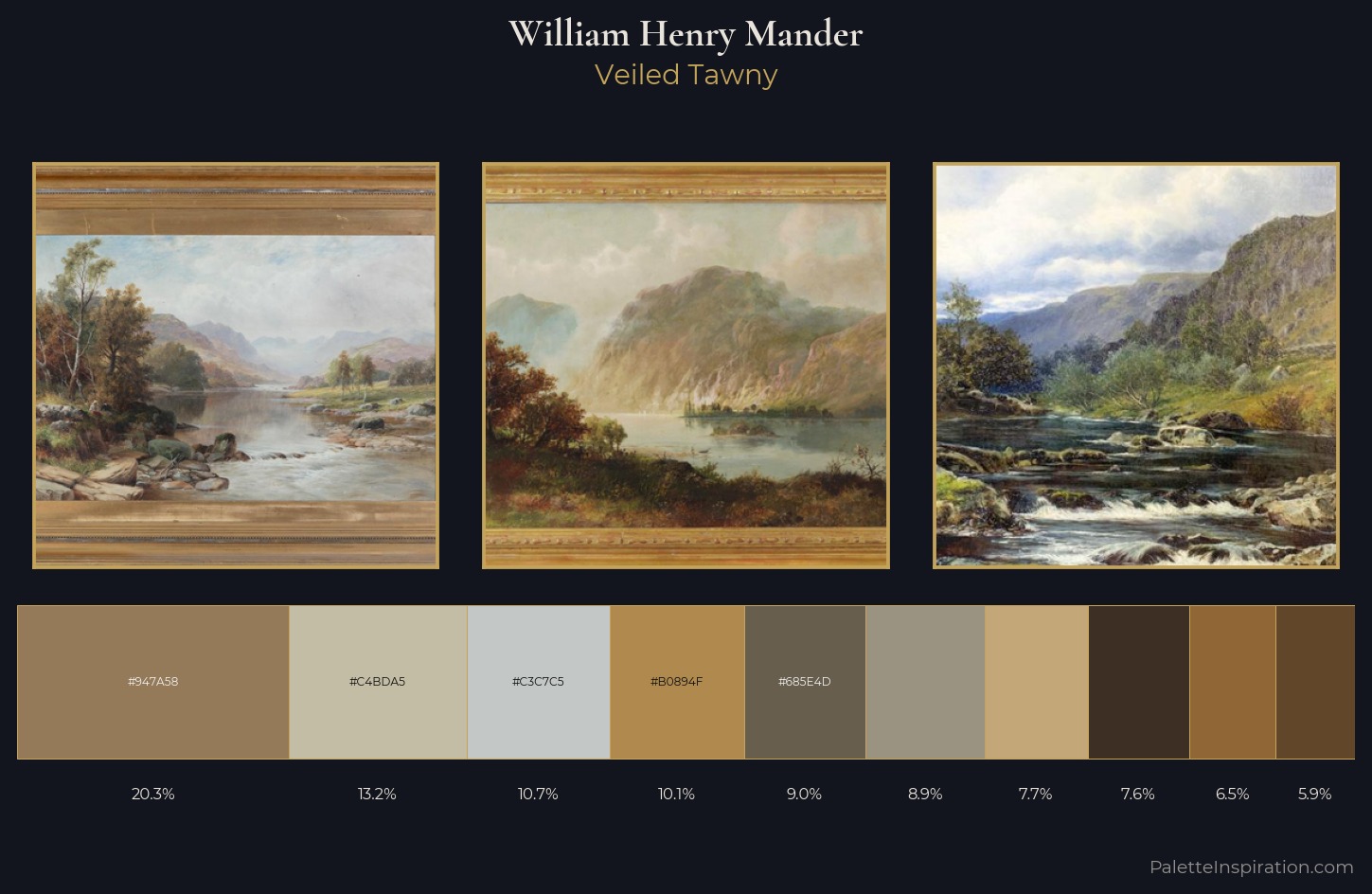 William Henry Mander Palette 2 — Veiled Tawny