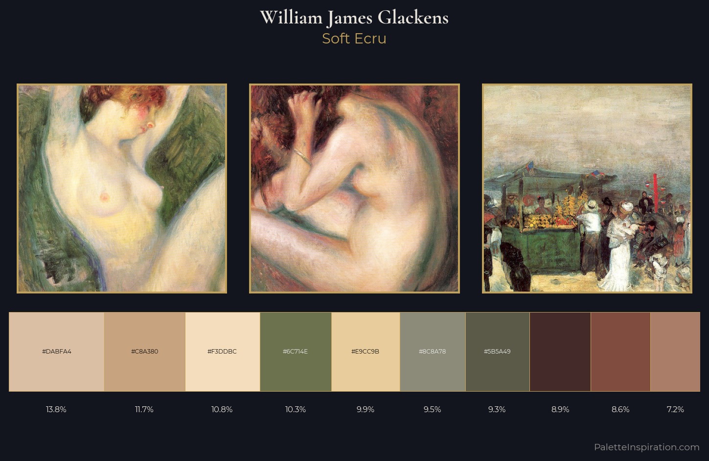 William James Glackens Palette 1 — Soft Ecru