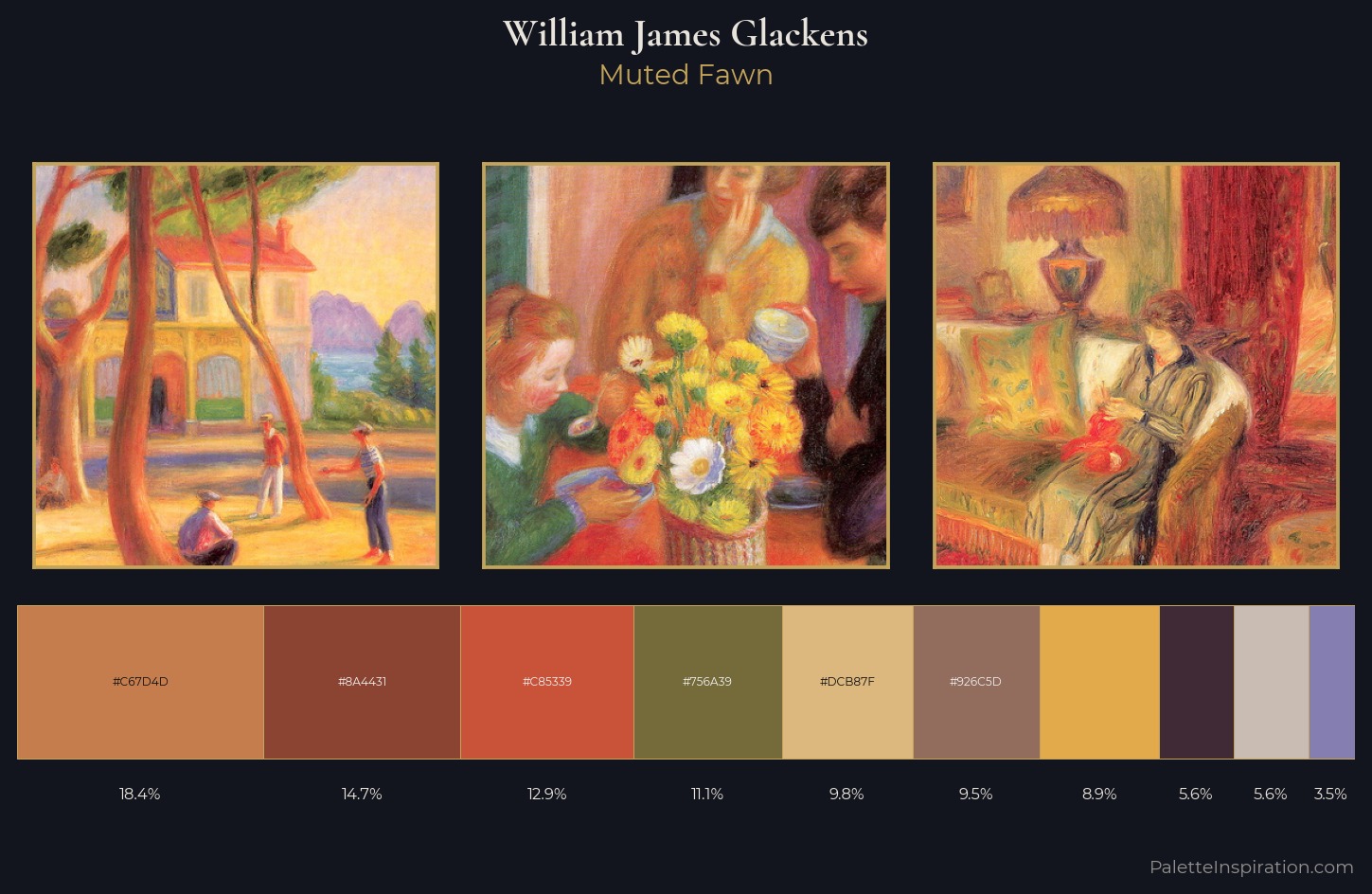 William James Glackens Palette 4 — Muted Fawn