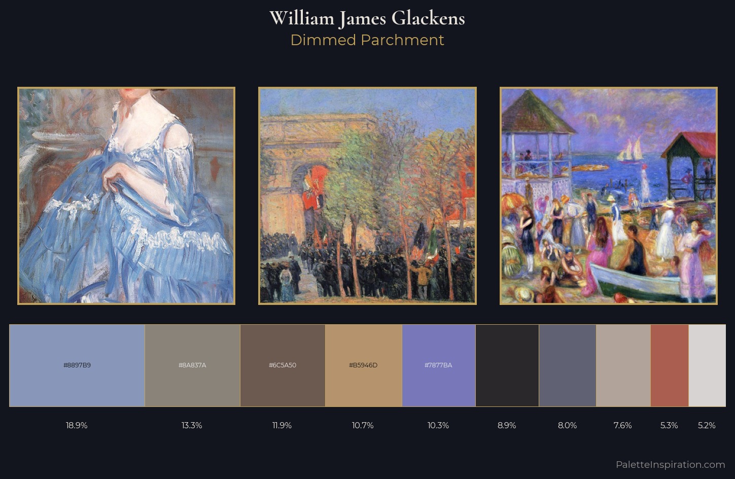 William James Glackens Palette 5 — Dimmed Parchment