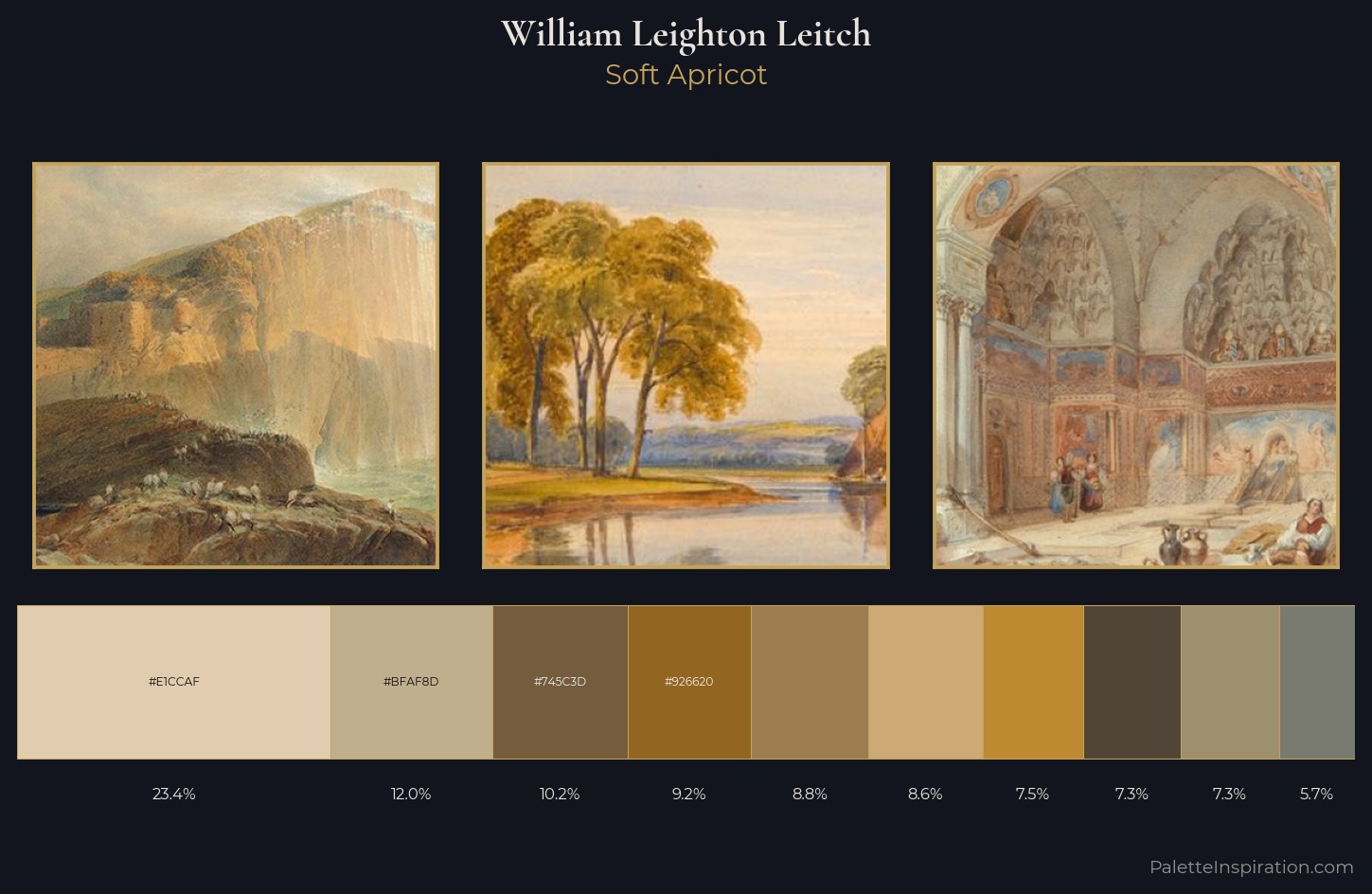 William Leighton Leitch Palette 3 — Soft Apricot