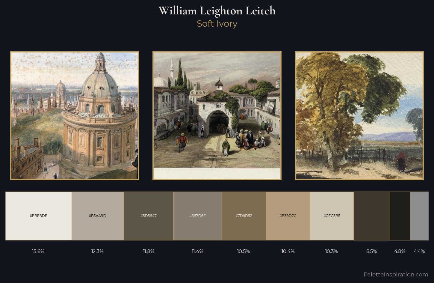 William Leighton Leitch Palette 4 — Soft Ivory