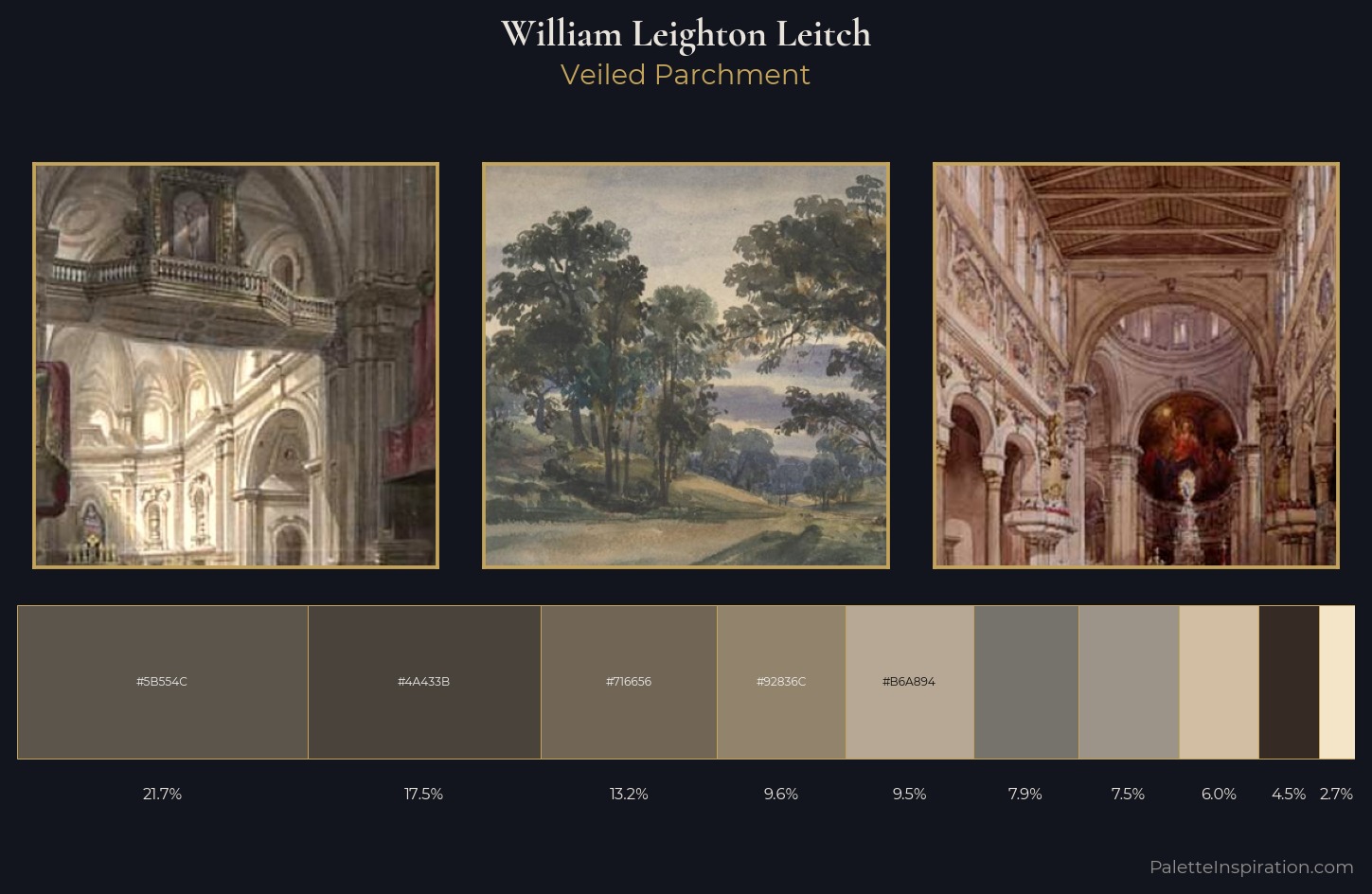 William Leighton Leitch Palette 5 — Veiled Parchment