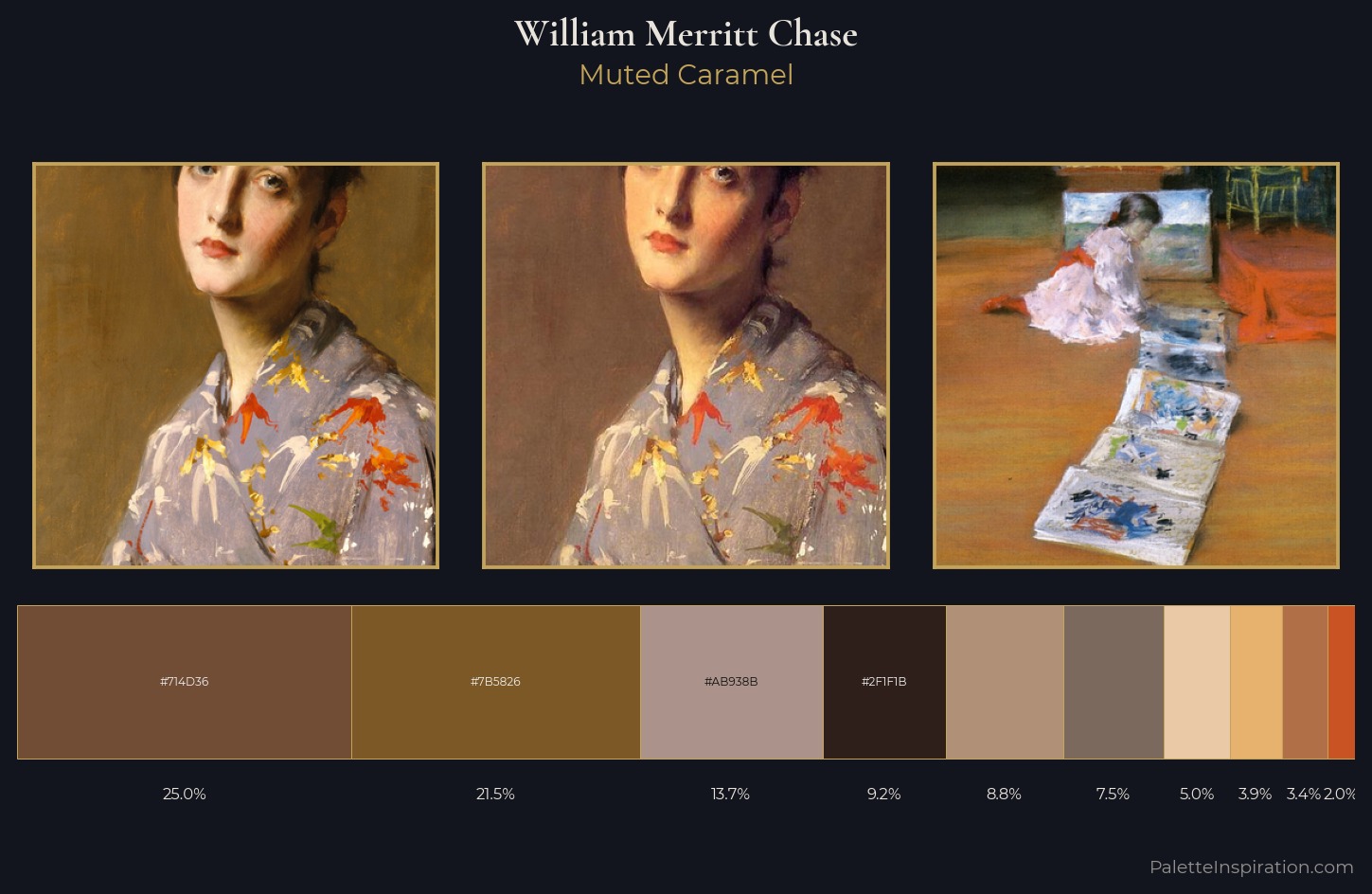 William Merritt Chase Palette 9 — Muted Caramel