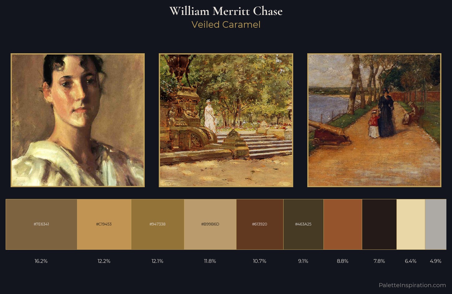 William Merritt Chase Palette 16 — Veiled Caramel