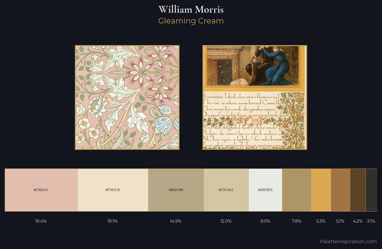 William Morris Palette 1 — Gleaming Cream