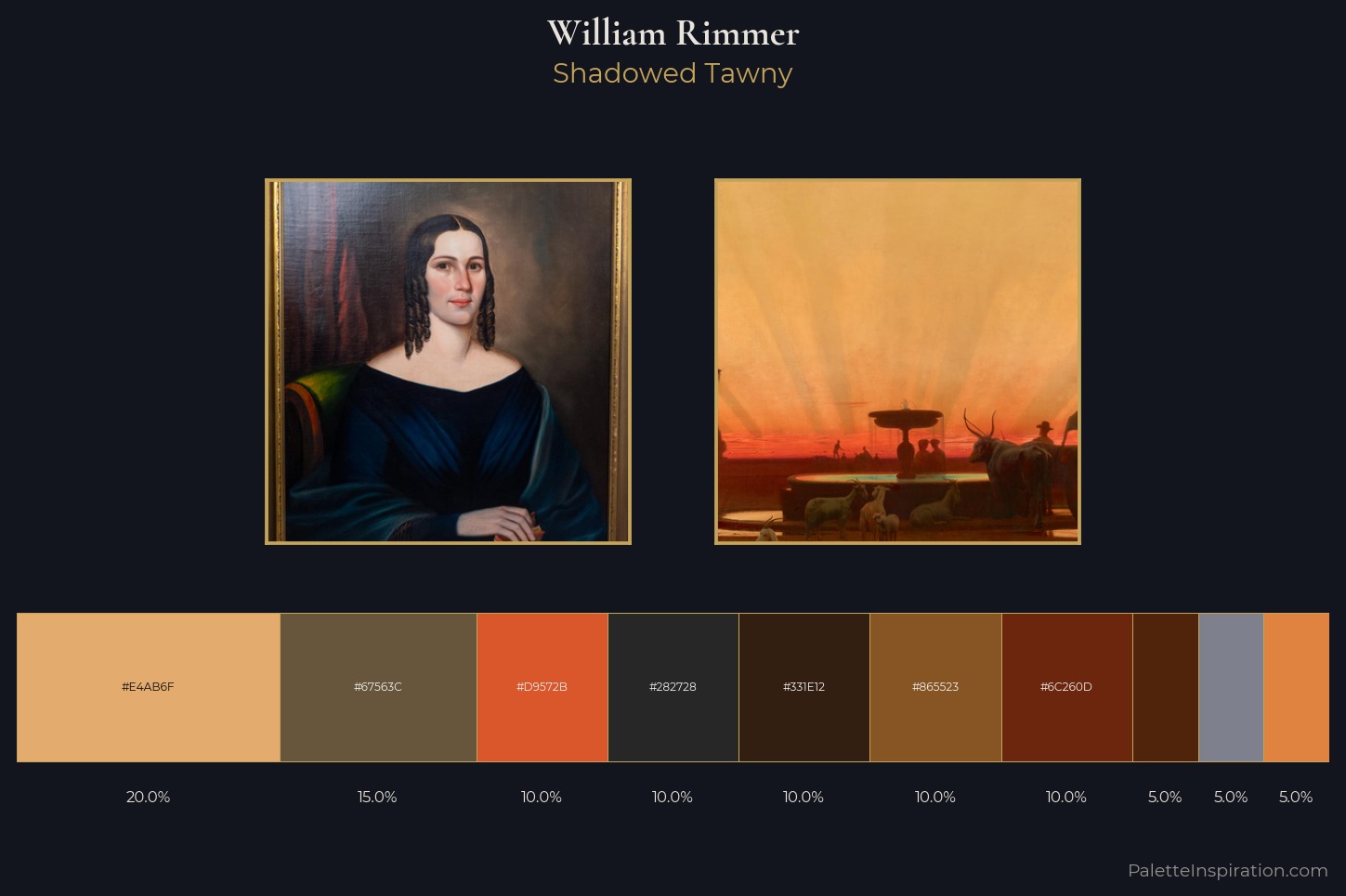 William Rimmer Master Palette — Shadowed Tawny