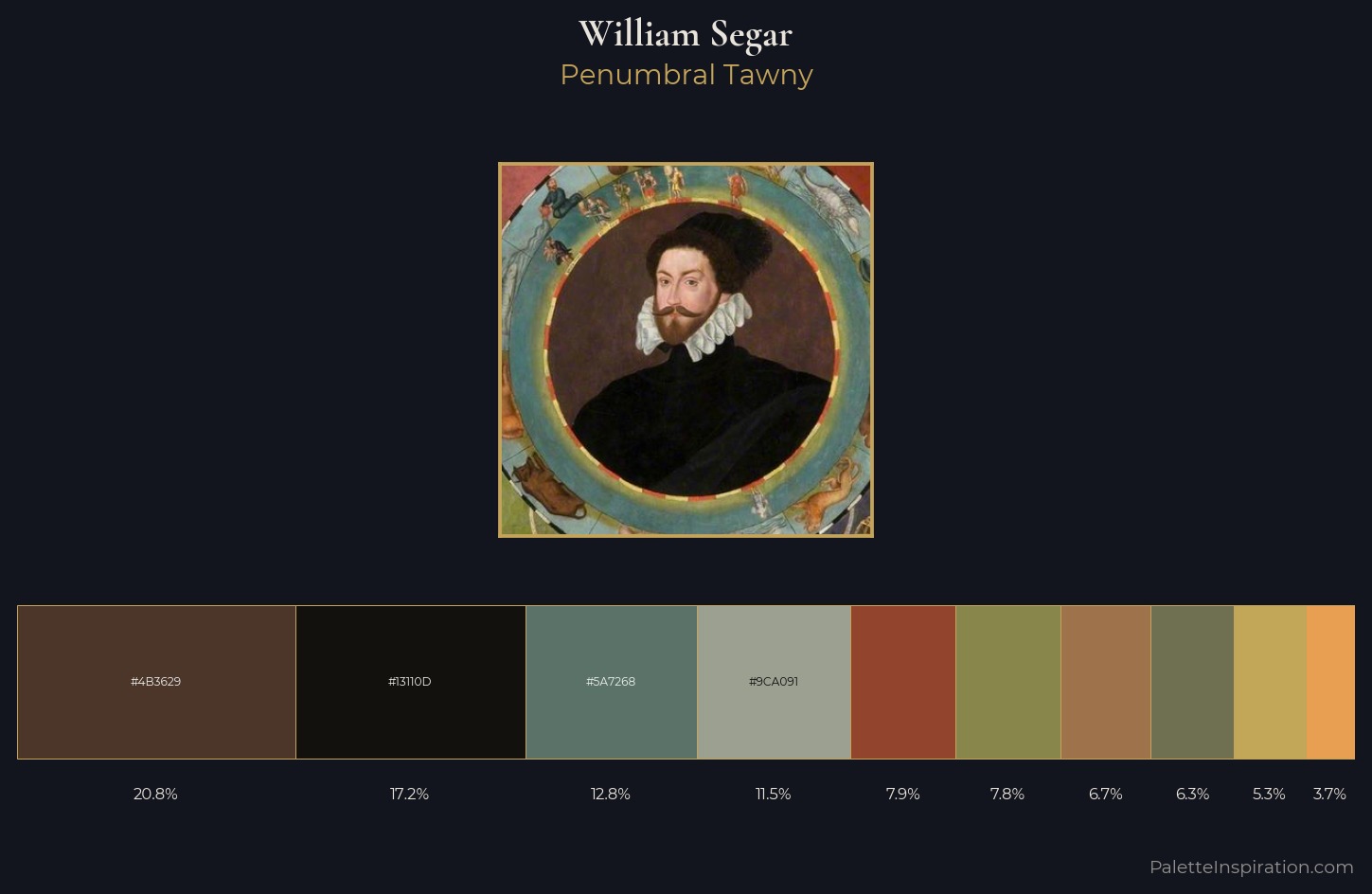 William Segar Palette 1 — Penumbral Tawny