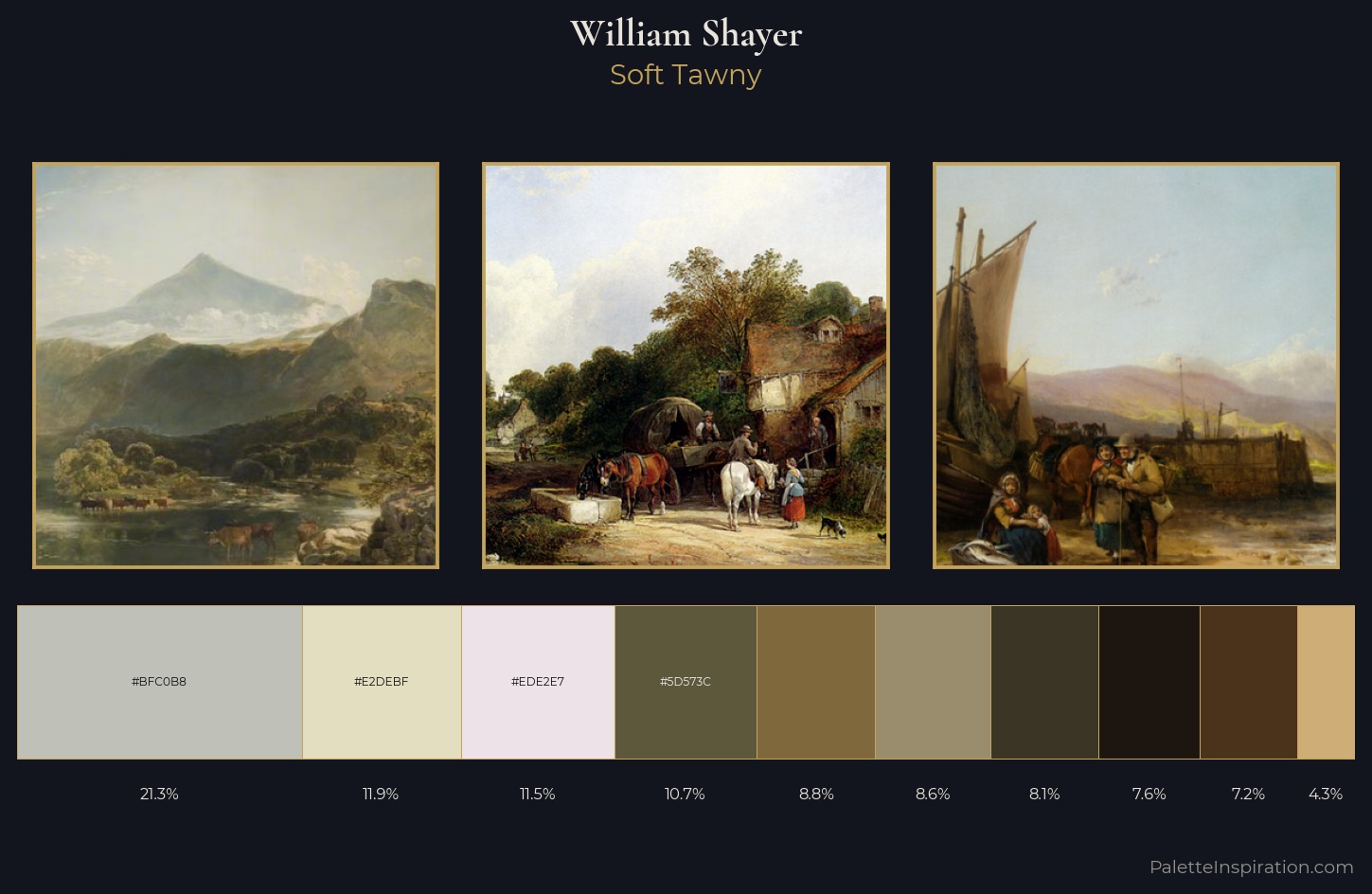 William Shayer Palette 4 — Soft Tawny