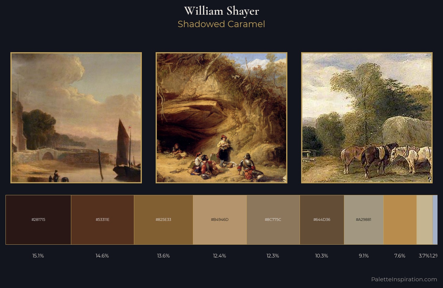 William Shayer Palette 7 — Shadowed Caramel