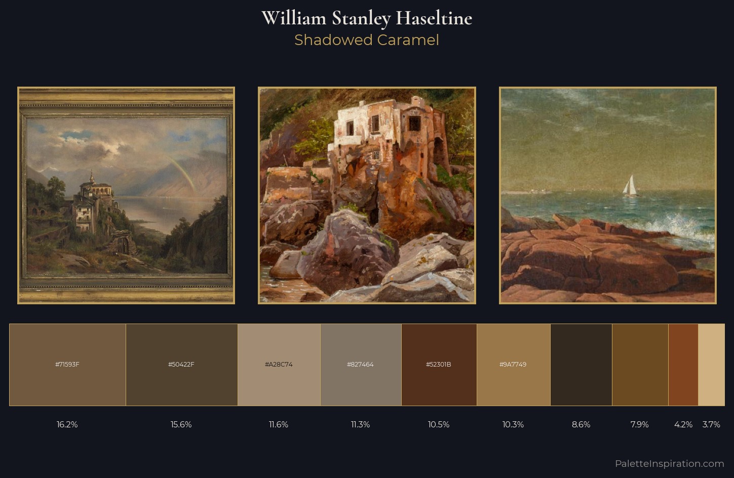 William Stanley Haseltine Palette 5 — Shadowed Caramel