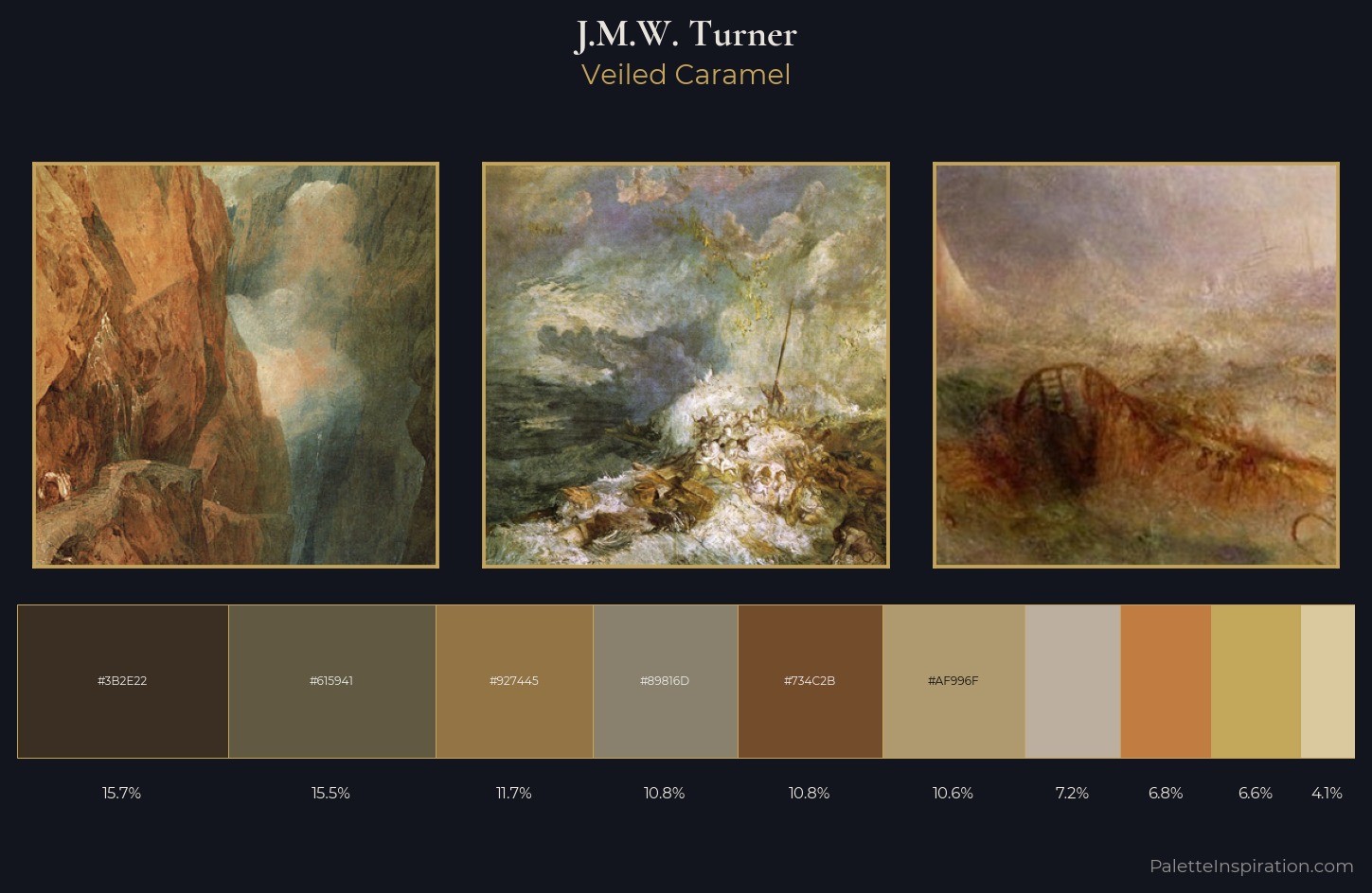 J.M.W. Turner Palette 8 — Veiled Caramel