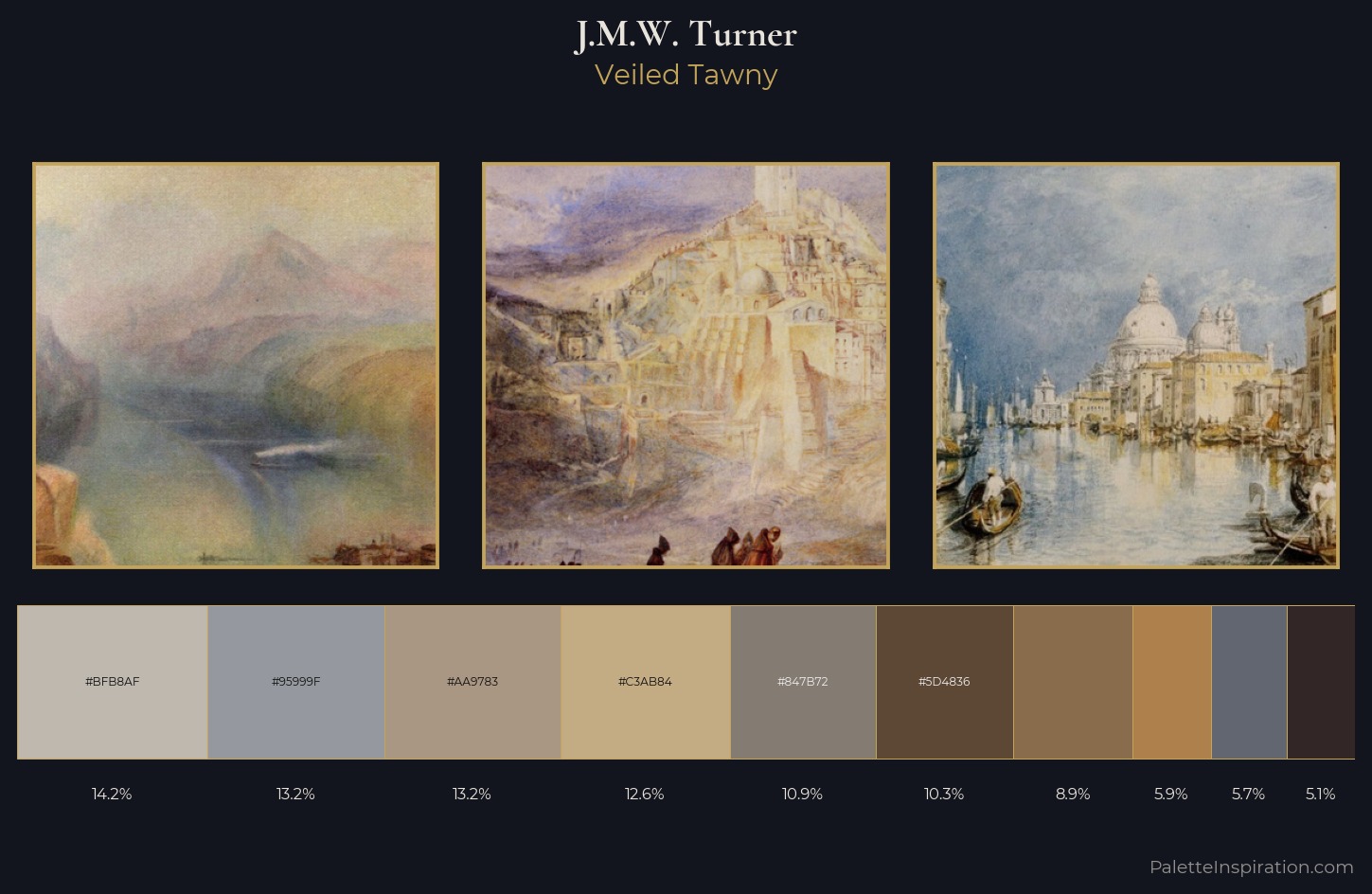 J.M.W. Turner Palette 11 — Veiled Tawny