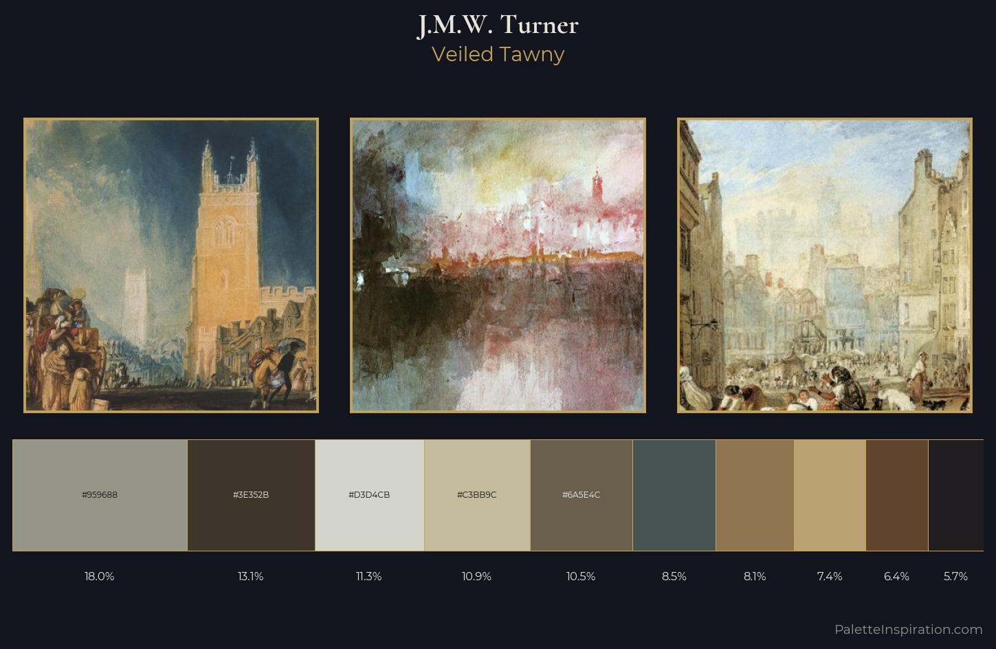 J.M.W. Turner Palette 14 — Veiled Tawny