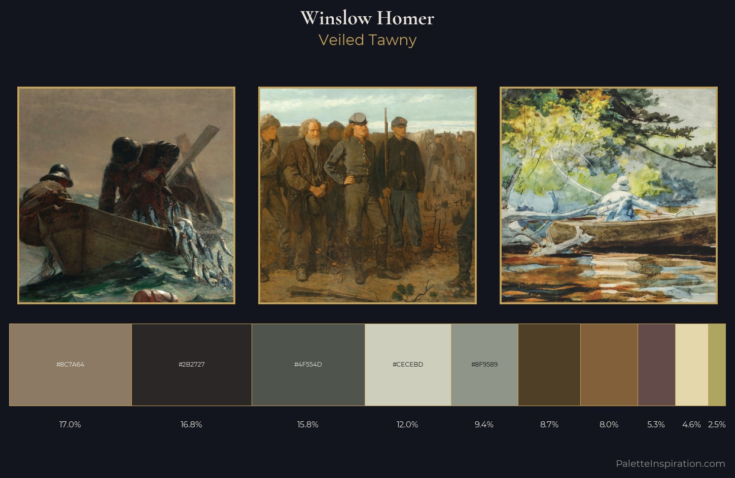 Winslow Homer Palette 8 — Veiled Tawny