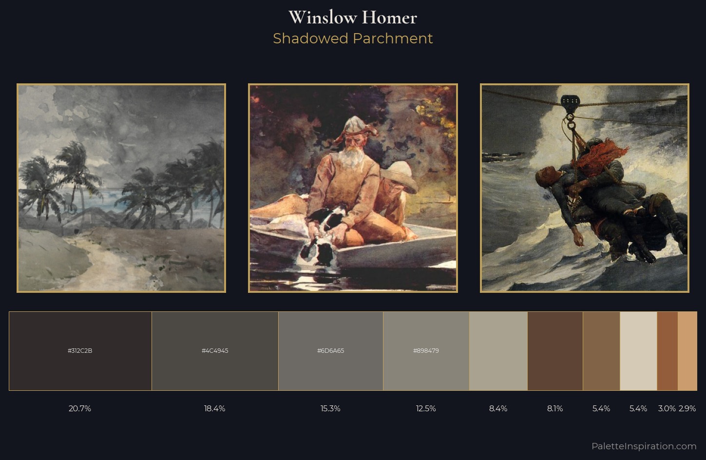 Winslow Homer Palette 11 — Shadowed Parchment