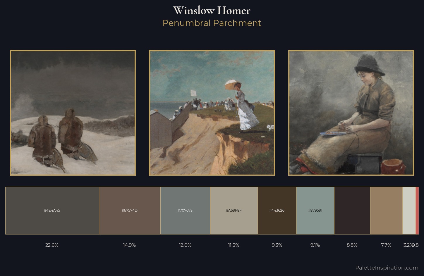 Winslow Homer Palette 12 — Penumbral Parchment