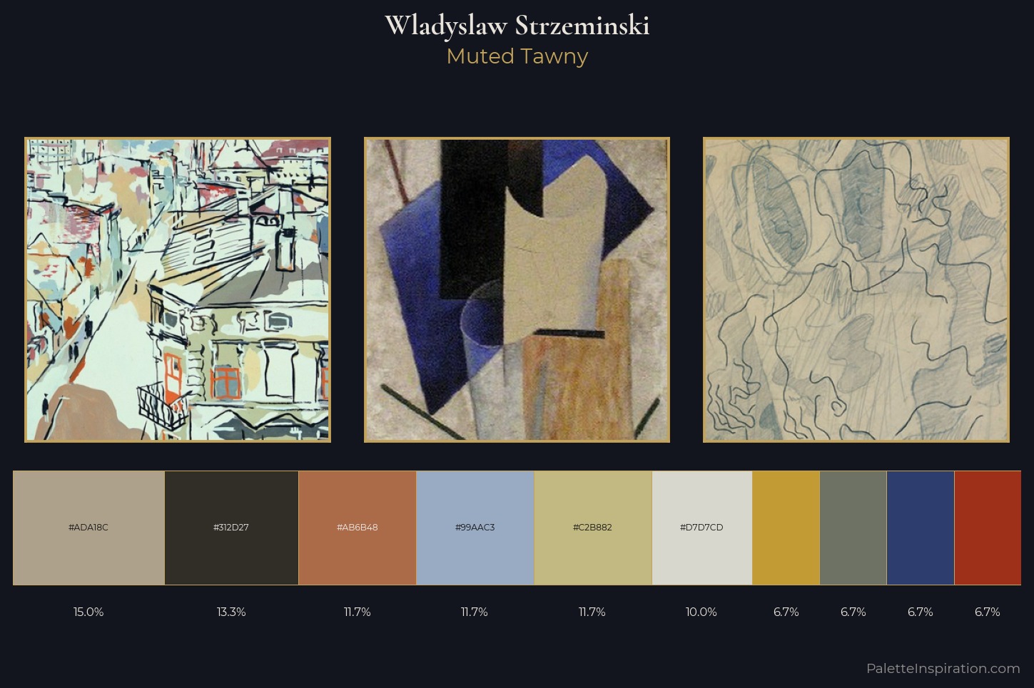 Wladyslaw Strzeminski Master Palette — Muted Tawny