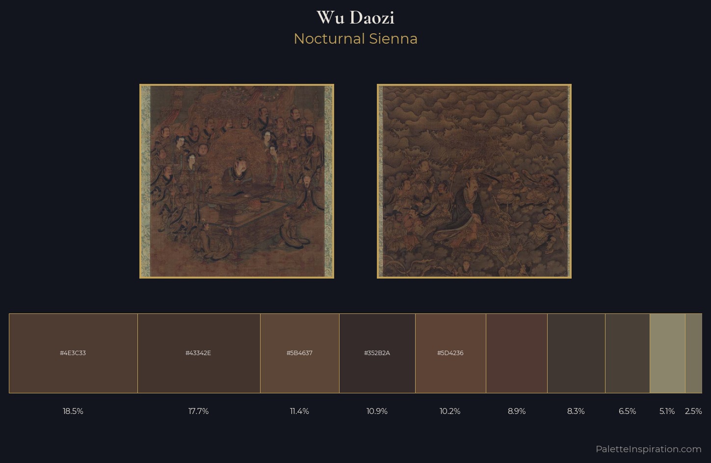 Wu Daozi Palette 2 — Nocturnal Sienna