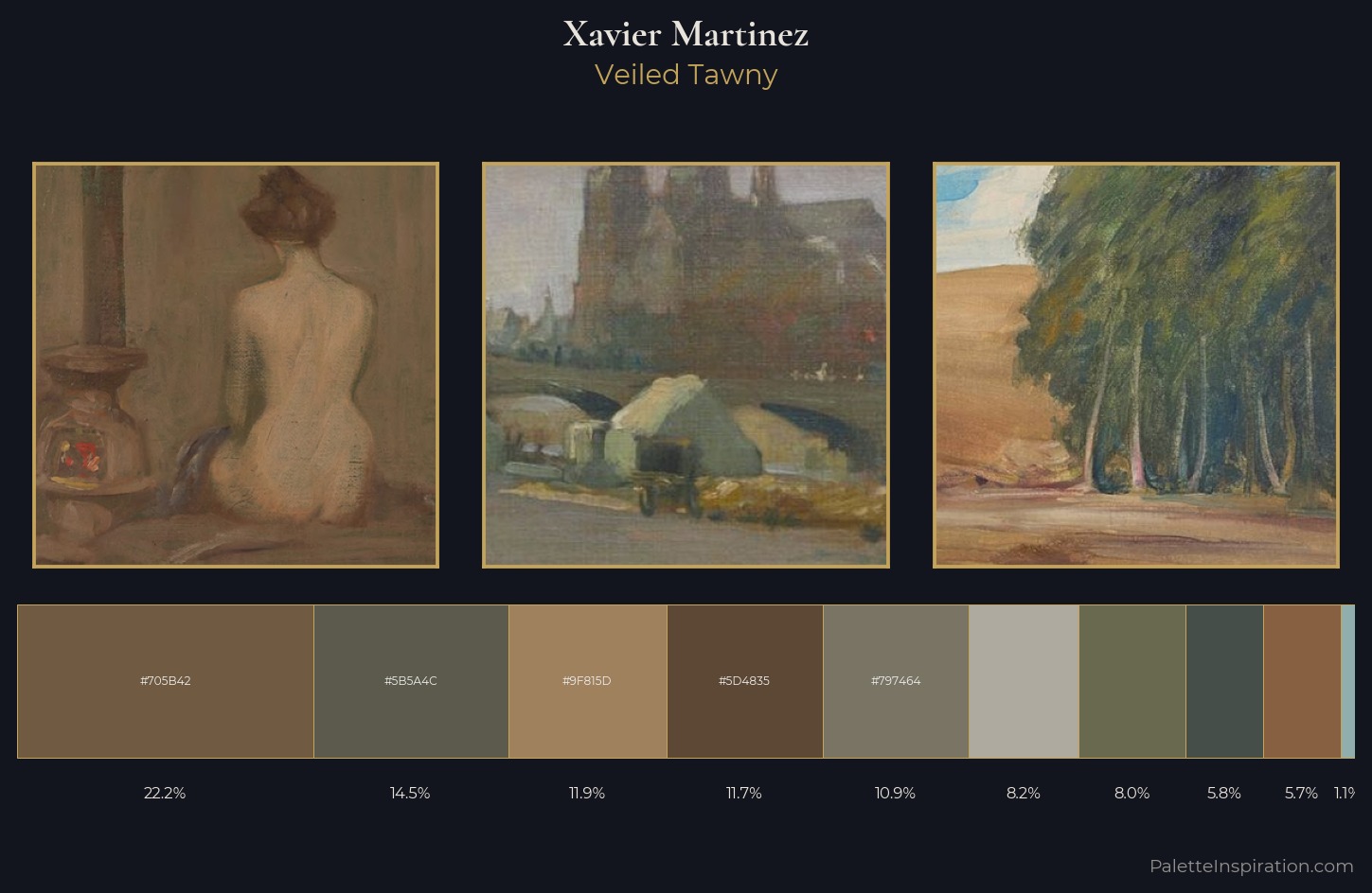 Xavier Martinez Palette 3 — Veiled Tawny