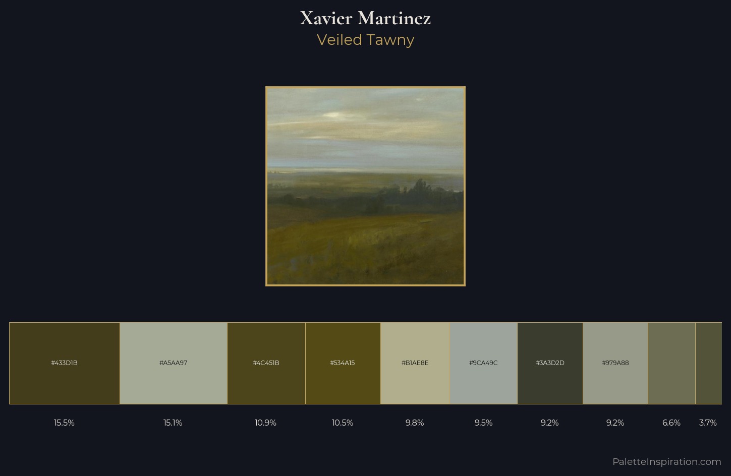 Xavier Martinez Palette 4 — Veiled Tawny