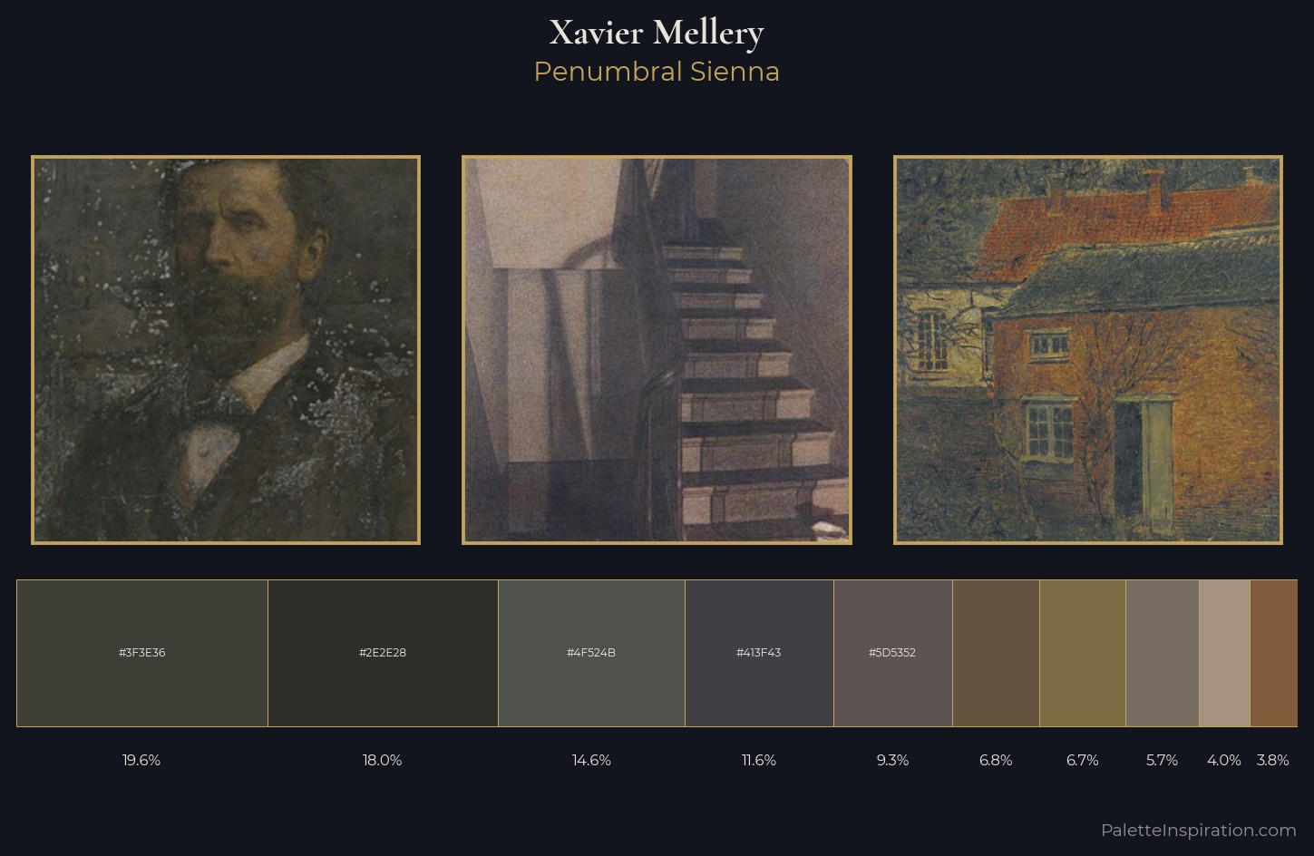 Xavier Mellery Palette 7 — Penumbral Sienna