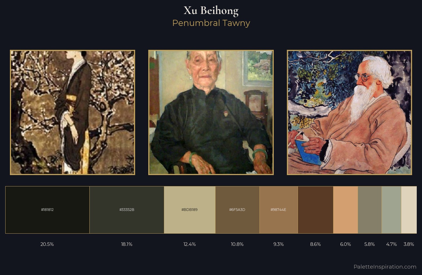 Xu Beihong Palette 6 — Penumbral Tawny