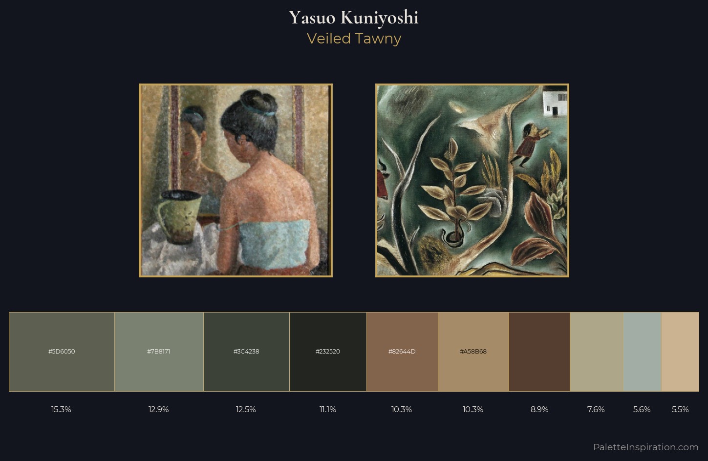 Yasuo Kuniyoshi Palette 4 — Veiled Tawny
