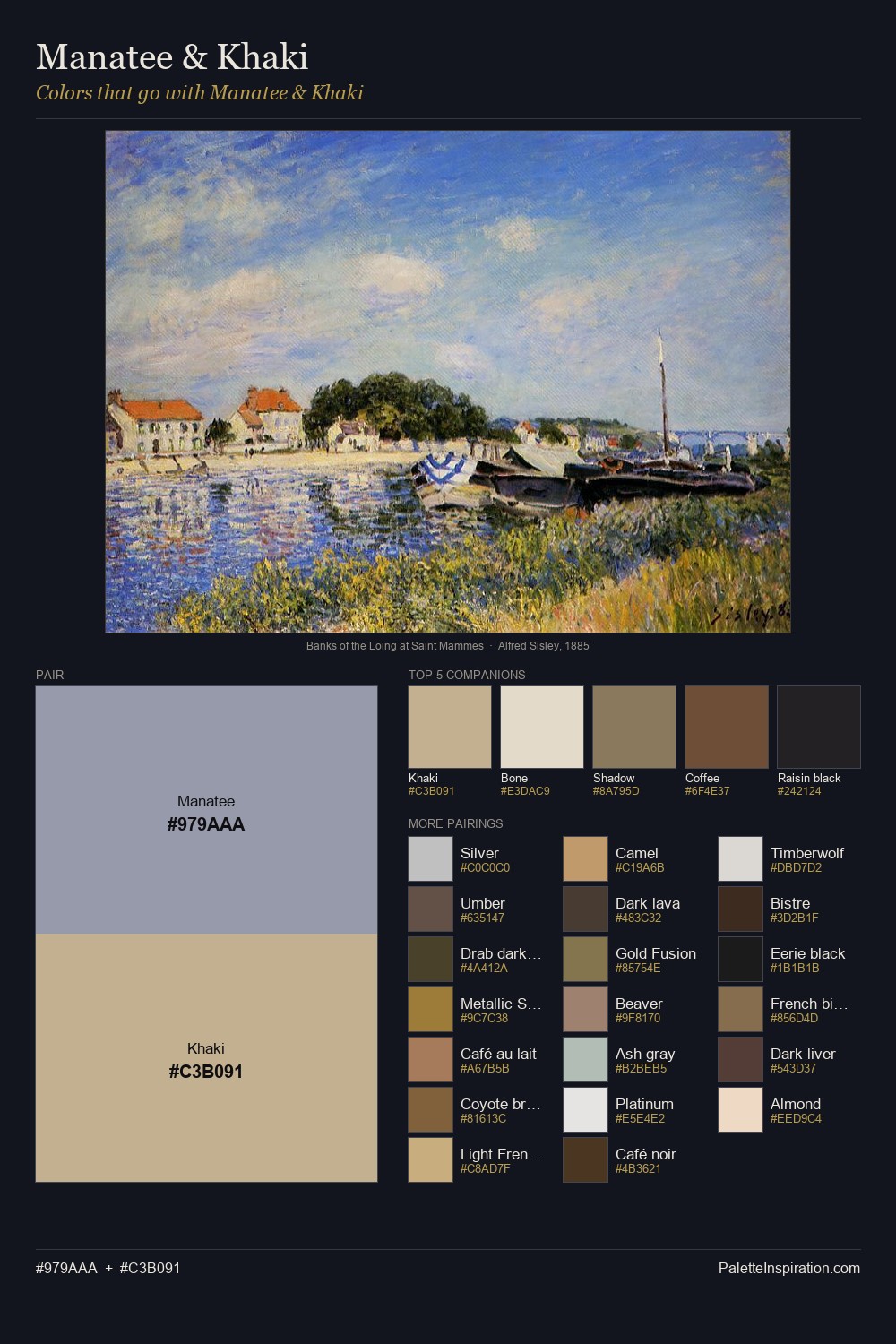 Colors That Go With Khaki and Manatee