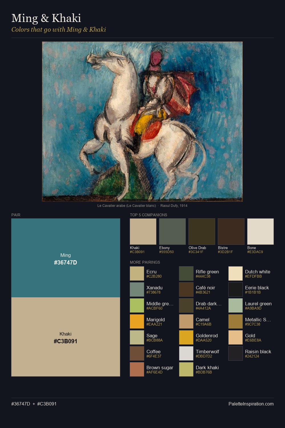 Colors That Go With Khaki and Ming